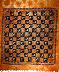 Celestial Checkerboard Cotton Tapestry Orange Cotton 90 x 80
