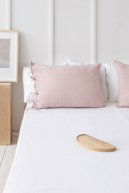 Rose Aura Linen Pillow Cover