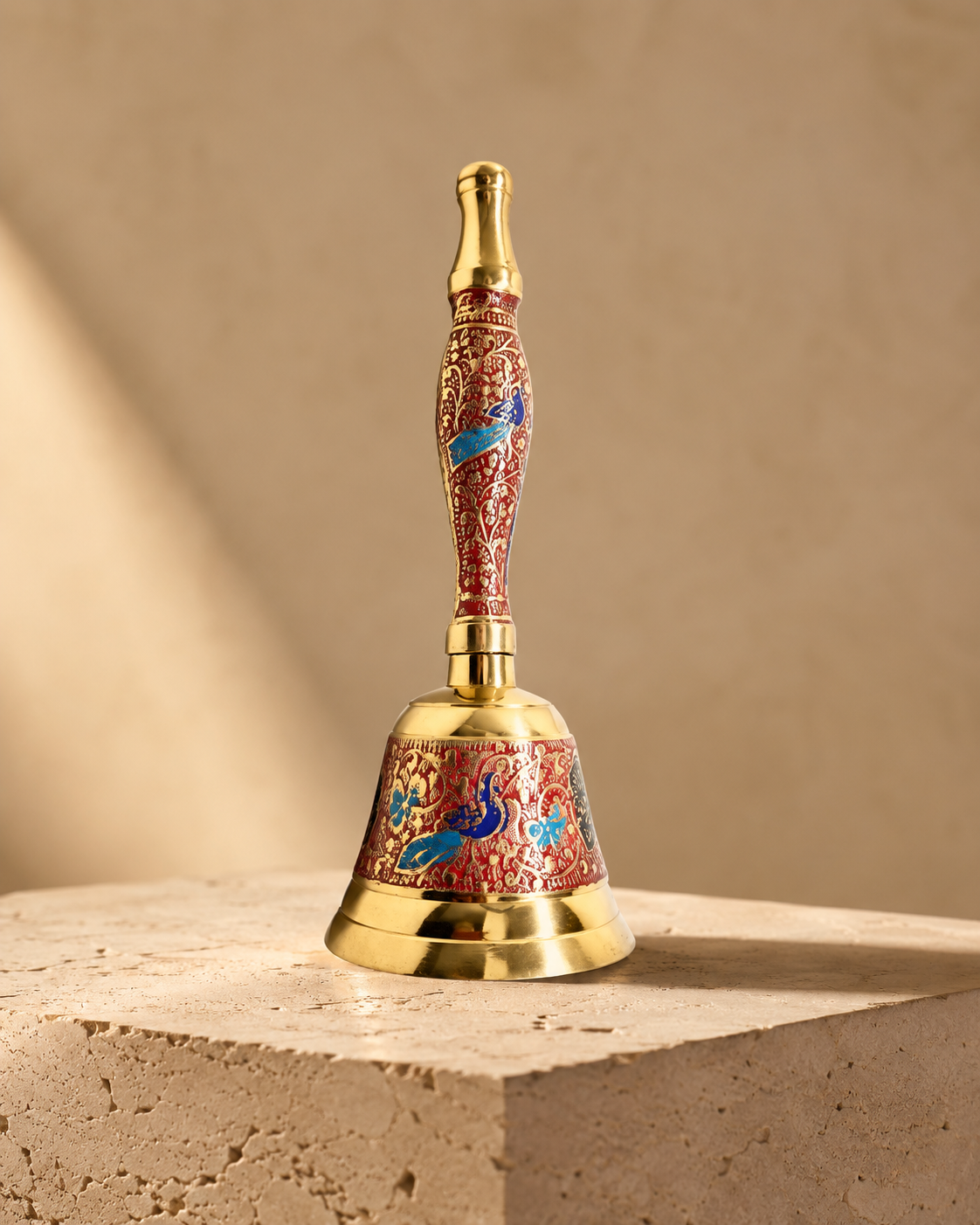 Hand-Painted Brass Pooja Bell