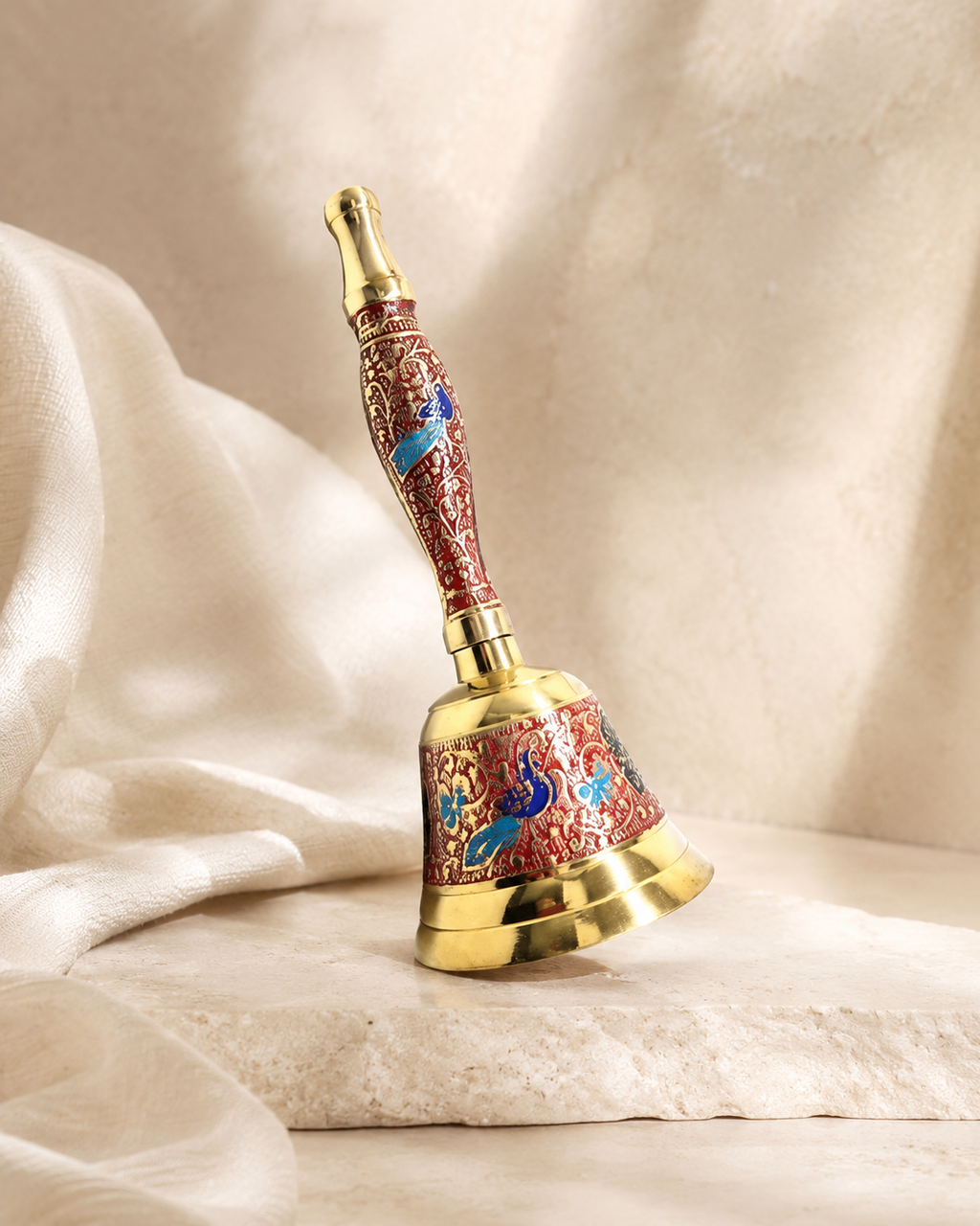 Hand-Painted Brass Pooja Bell