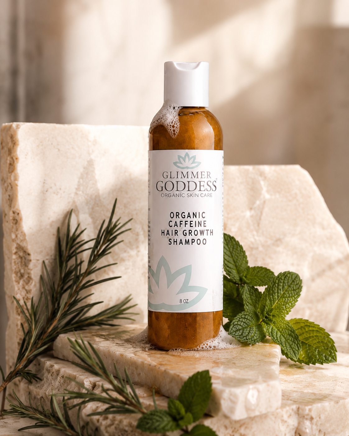Organic Caffeine Hair Growth Shampoo | Rosemary & Peppermint