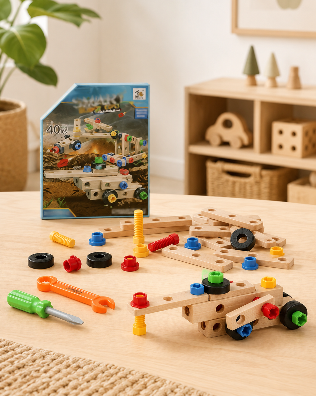 Mini Builder Construction Set | 40-Piece Creative Block Toy