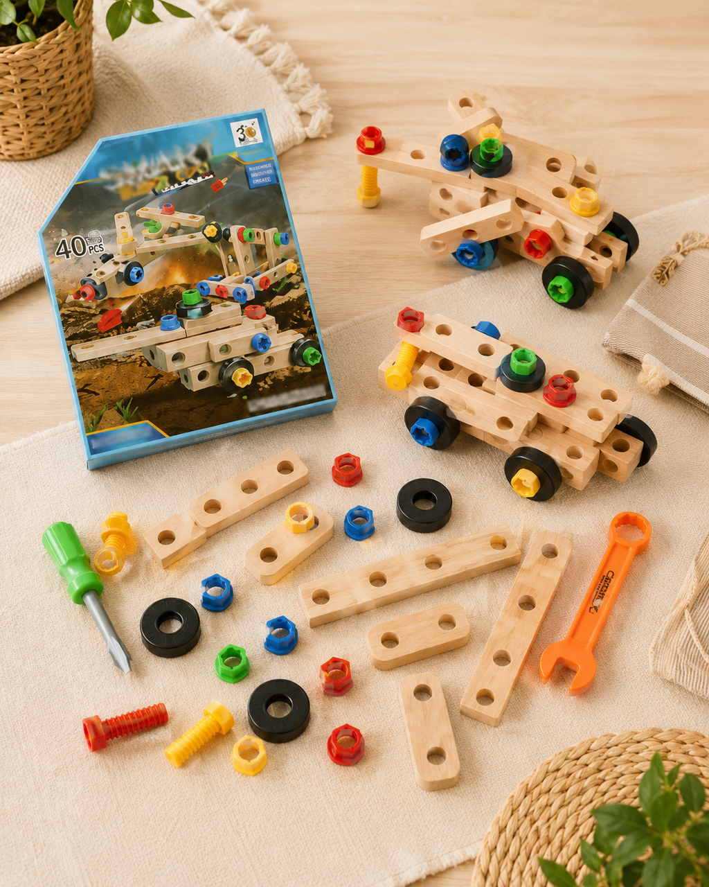 Mini Builder Construction Set | 40-Piece Creative Block Toy