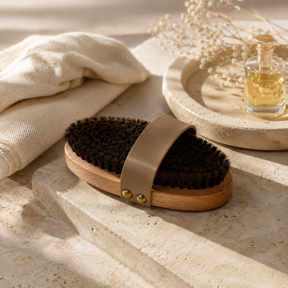 Gold Copper Dry Body Brush