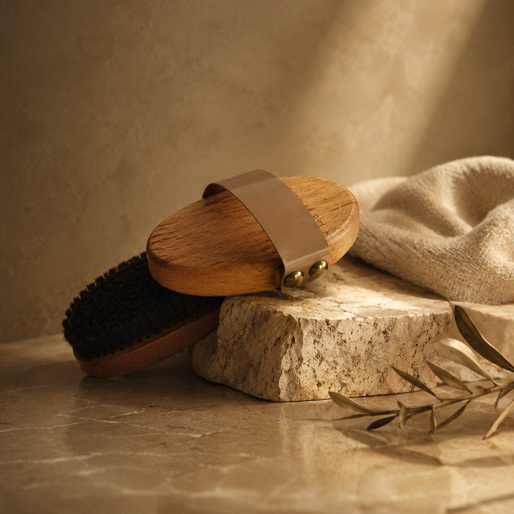 Gold Copper Dry Body Brush