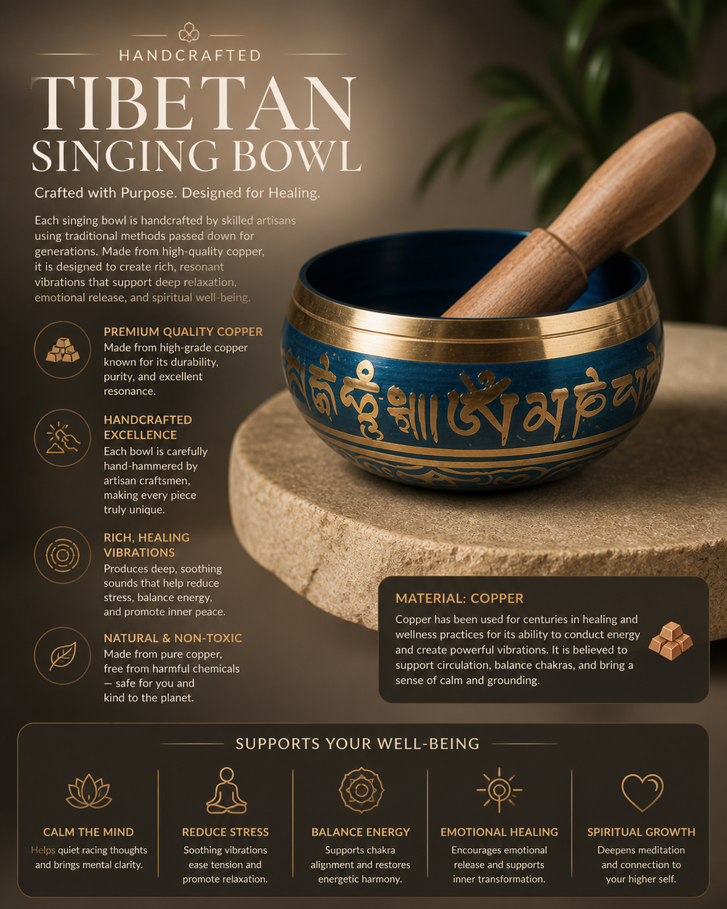 Sacred Gilt Chakra Singing Bowl