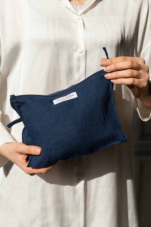 European Linen Makeup & Toiletry Bag