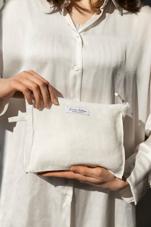European Linen Makeup & Toiletry Bag