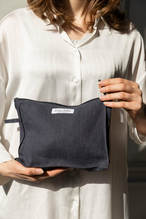 European Linen Makeup & Toiletry Bag