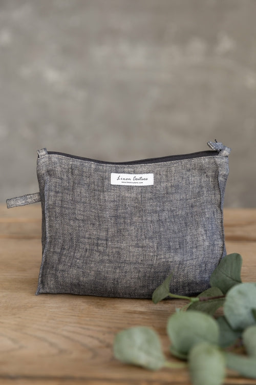 European Linen Makeup & Toiletry Bag