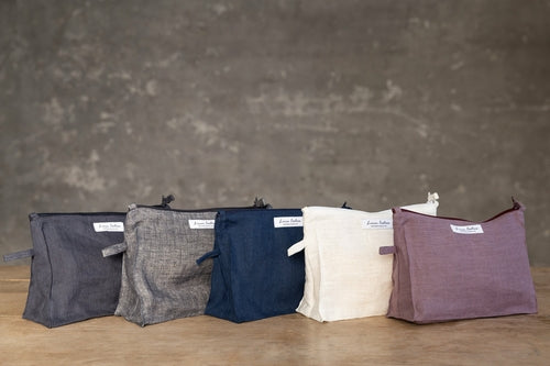 European Linen Makeup & Toiletry Bag