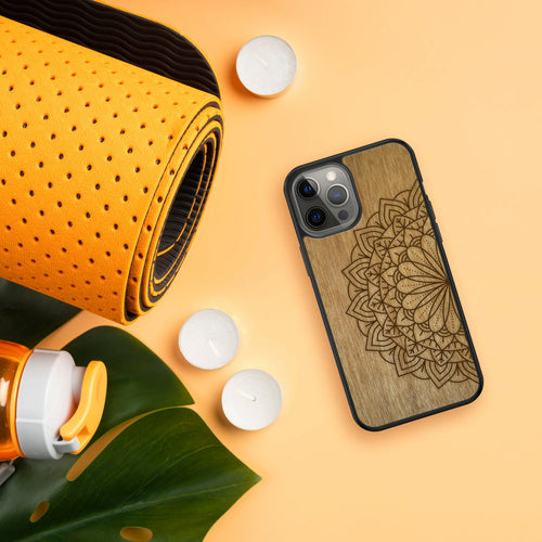 Sacred Mandala Wood MagSafe Phone Case