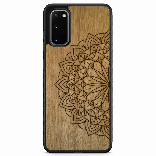 Sacred Mandala Wood MagSafe Phone Case Samsung Galaxy S20 PLUS