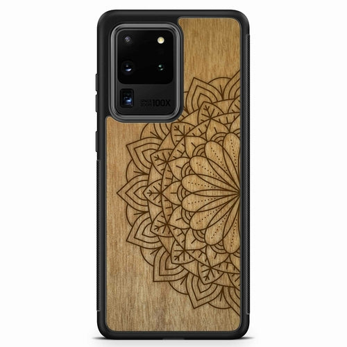 Sacred Mandala Wood MagSafe Phone Case Samsung Galaxy S20 ULTRA