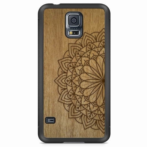 Sacred Mandala Wood MagSafe Phone Case Samsung Galaxy S5