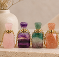 Healing Crystal Aromatherapy Bottle Necklace
