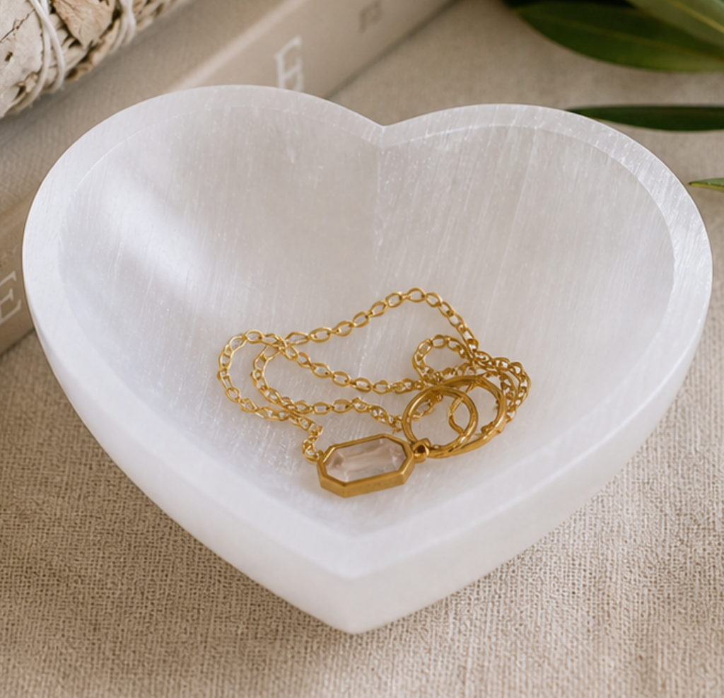 Selenite Heart Energy Bowl
