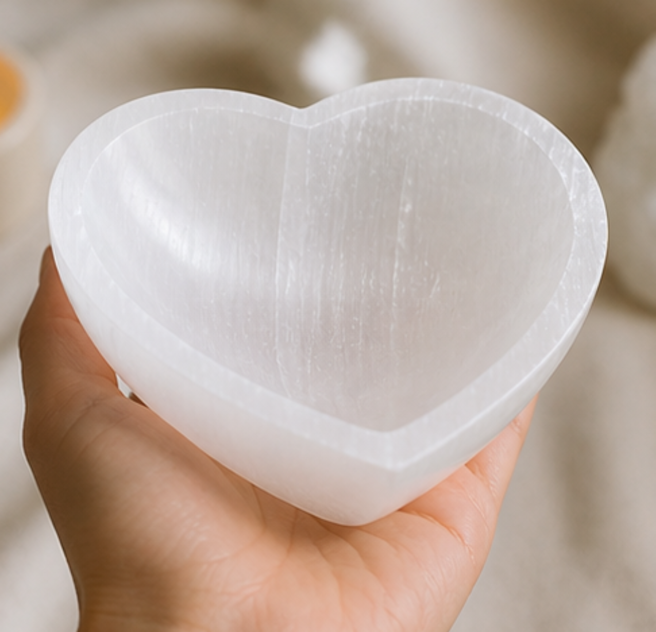 Selenite Heart Energy Bowl