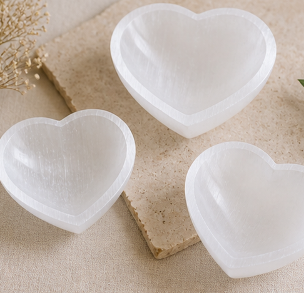 Selenite Heart Energy Bowl