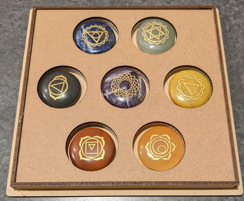 The Seven Chakra Palm Stone Set