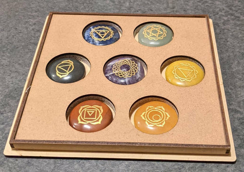 The Seven Chakra Palm Stone Set