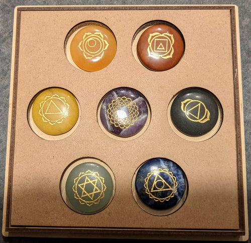The Seven Chakra Palm Stone Set