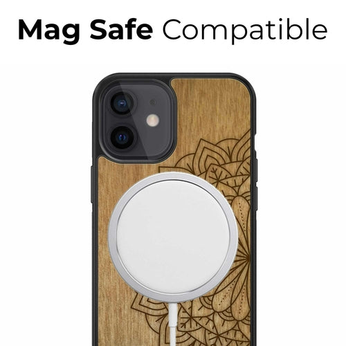 Sacred Mandala Wood MagSafe Phone Case