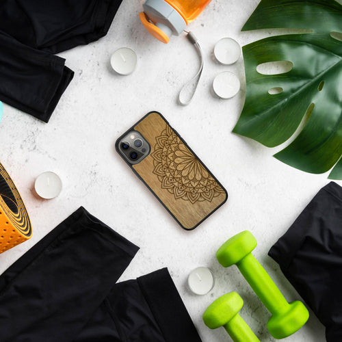 Sacred Mandala Wood MagSafe Phone Case