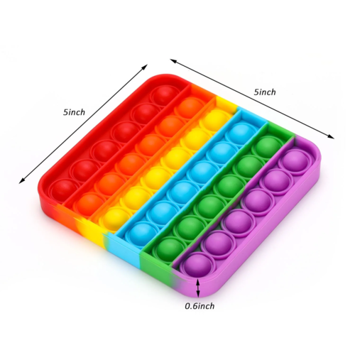 Rainbow Sensory Pop Set | 2-Piece Silicone Fidget Toy