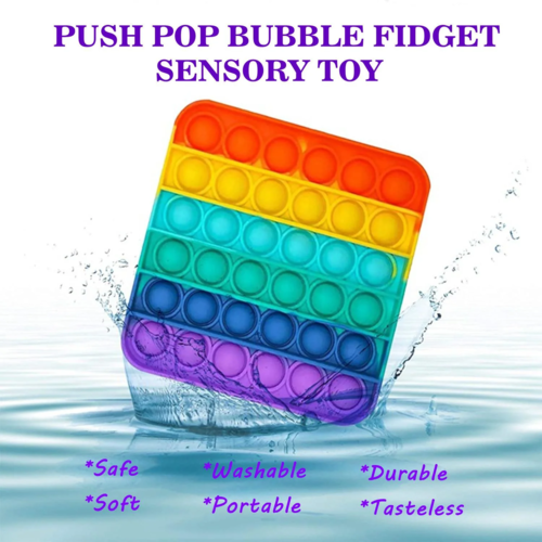 Rainbow Sensory Pop Set | 2-Piece Silicone Fidget Toy
