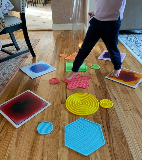 Textured Sensory Stepping Mats – 10 Piece Set