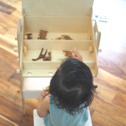 Montessori Art Table | Chalkboard + Storage Chair Set