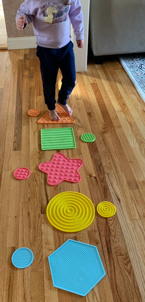 Textured Sensory Stepping Mats – 10 Piece Set