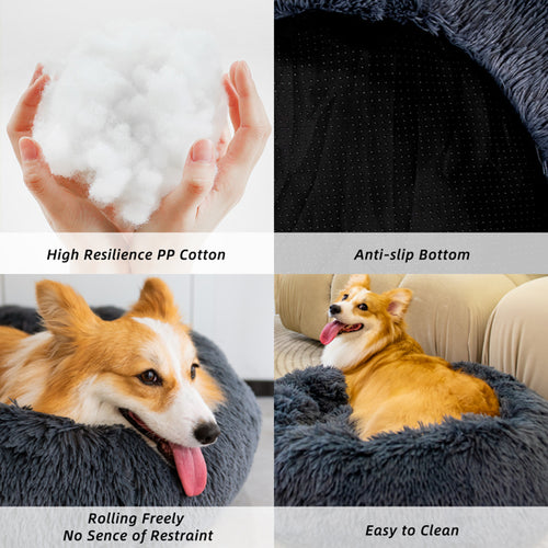 The Cloud Nest Pet Bed | Washable Calming Donut Bed