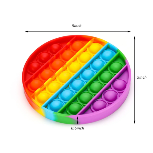 Rainbow Sensory Pop Set | 2-Piece Silicone Fidget Toy