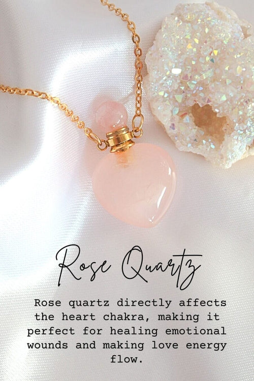 Heart Crystal Bottle Necklace
