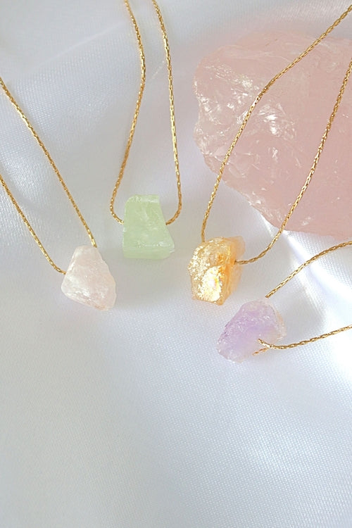 Raw Crystal Pendant Necklace