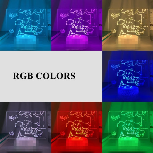 LED Acrylic Message Board Lamp