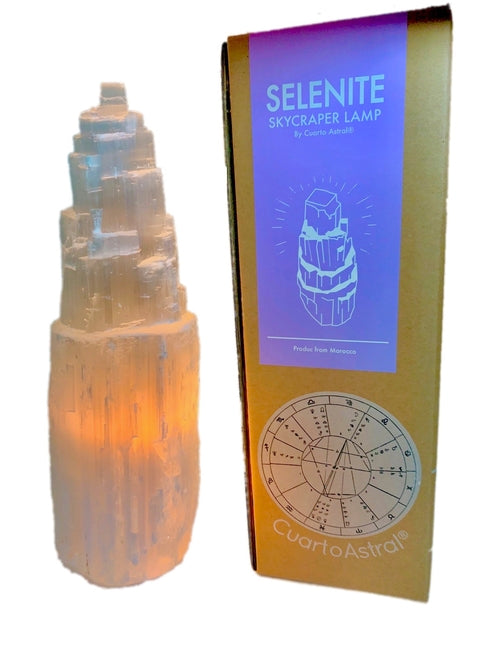 Selenite Aura Tower Lamp
