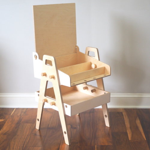 Montessori Art Table | Chalkboard + Storage Chair Set