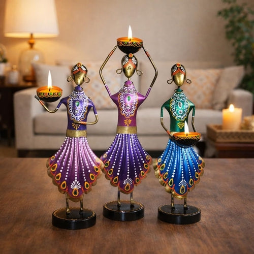 Dancing Light Tealight Holder Set