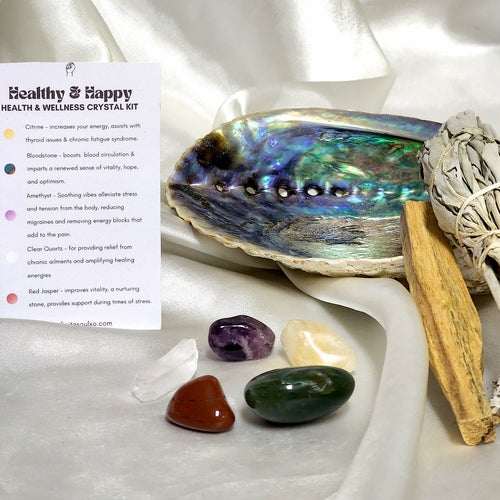 The Energy Reset Smudge Kit | Sage, Palo Santo & Crystals Small