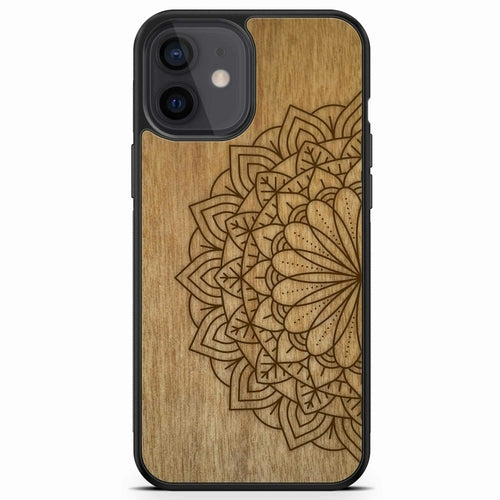 Sacred Mandala Wood MagSafe Phone Case iPhone 12