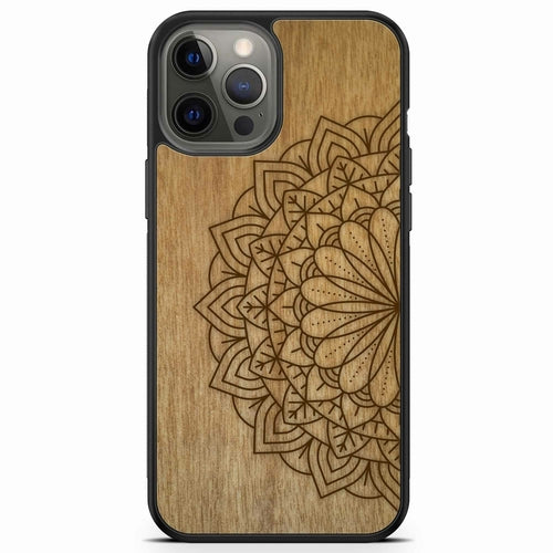 Sacred Mandala Wood MagSafe Phone Case iPhone 12 12 Pro