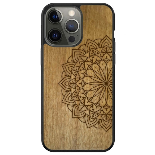 Sacred Mandala Wood MagSafe Phone Case iPhone 14 Pro