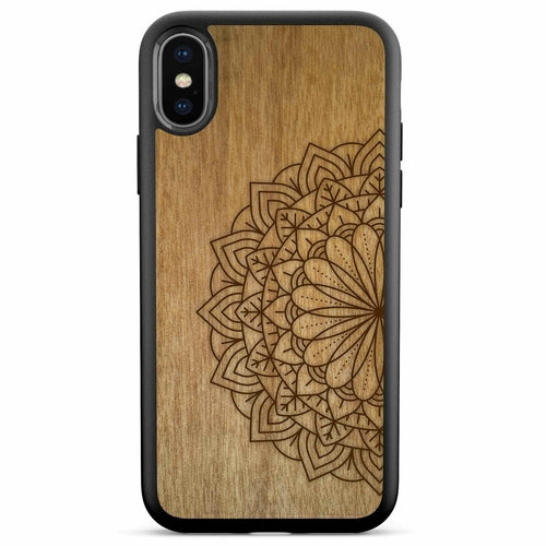 Sacred Mandala Wood MagSafe Phone Case iPhone XS Max