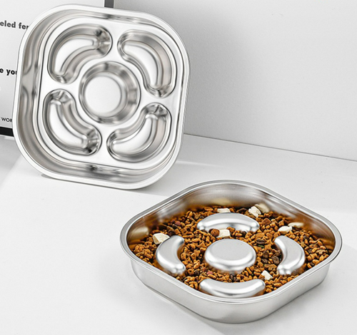 Áurea Pace Stainless Steel Slow Feeder Bowl
