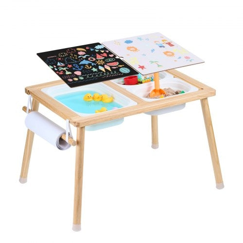 Kids Sensory Activity Table with Paper Roll