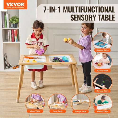 Kids Sensory Activity Table with Paper Roll