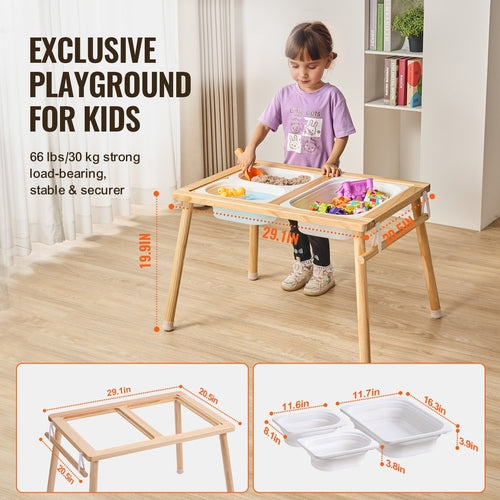 Kids Sensory Activity Table with Paper Roll